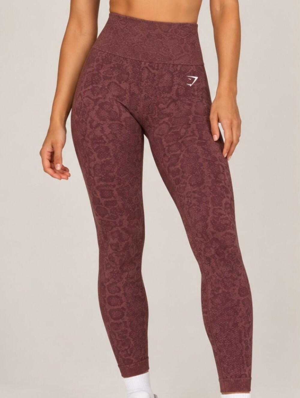 Gymshark Adapt Seamless Animal Print Leggings - Size Small - Dark Pink